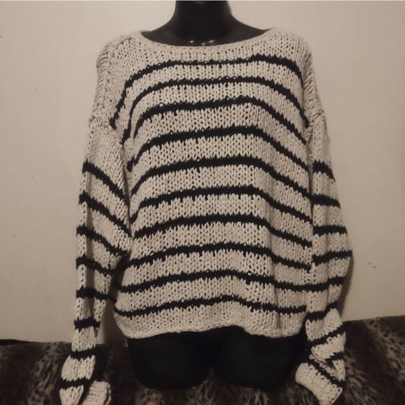 Free People Sweaters - FREE PEOPLE | KNITTED WOVEN 100% COTTON OVERSIZED SWEATER